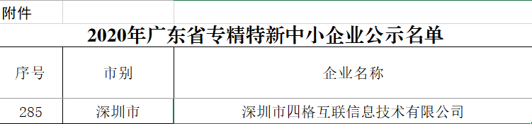 广东省专精特新中小企业名单